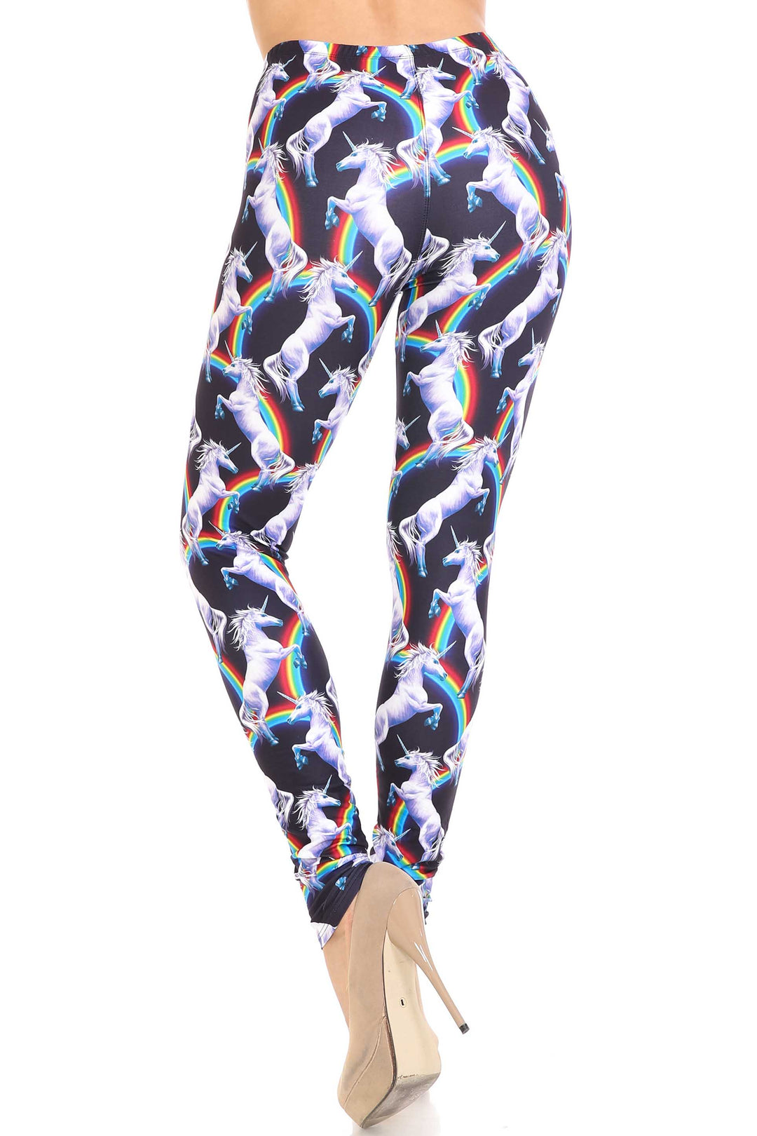 Creamy Soft Rainbow Unicorn Plus Size Leggings - By USA Fashion