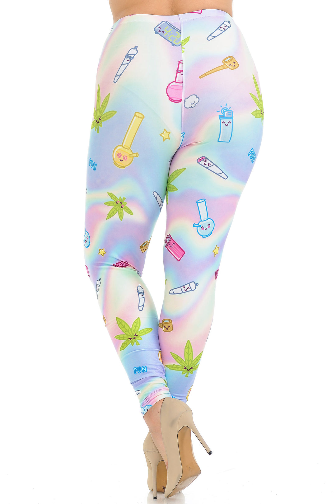 Creamy Soft Marijuana Life Plus Size Leggings - USA Fashion