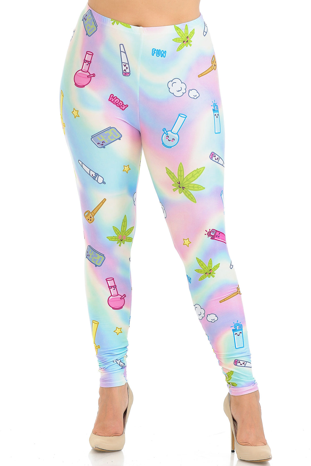 Creamy Soft Marijuana Life Plus Size Leggings - USA Fashion