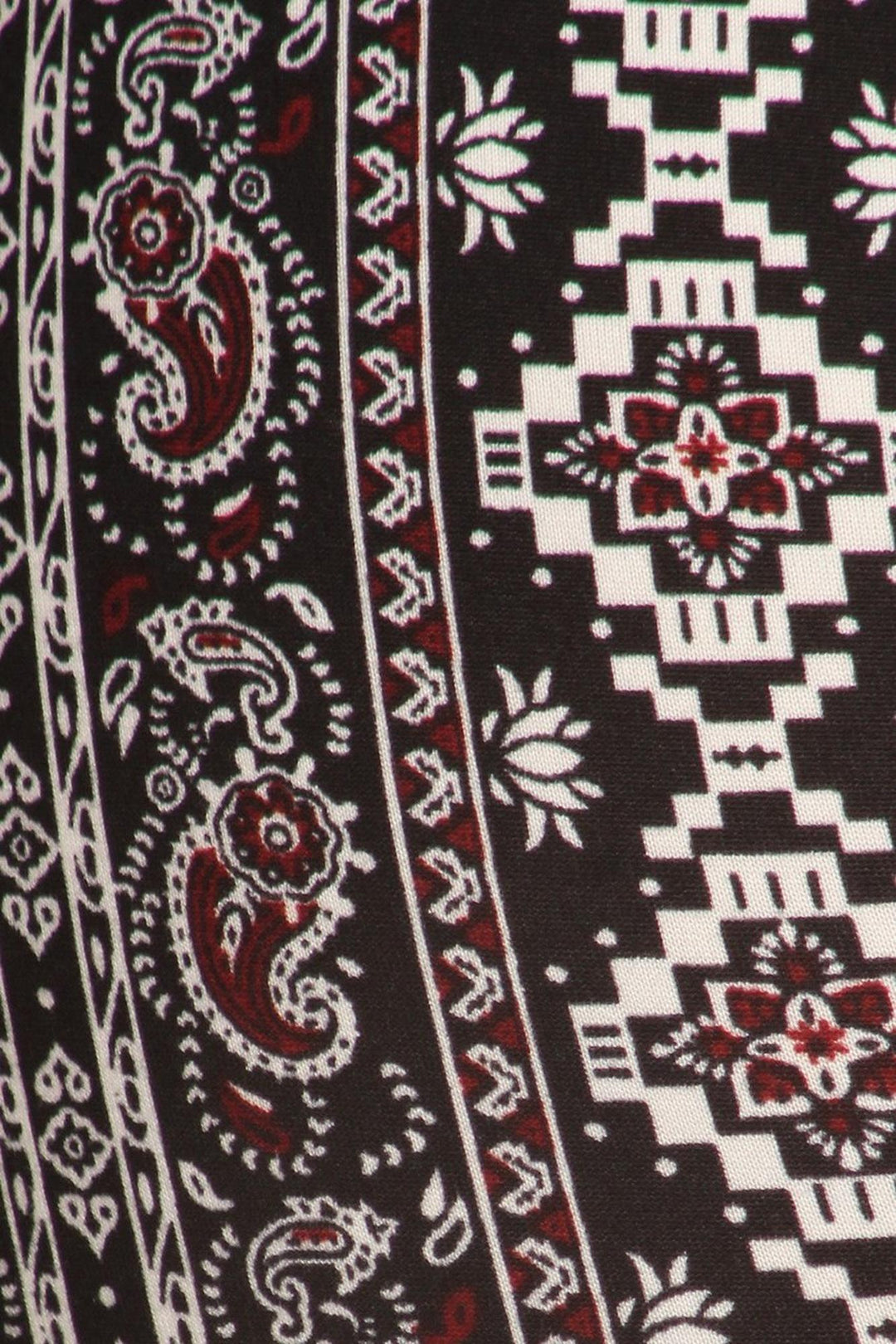 Buttery Smooth Vertical Paisley Brocade Plus Size Leggings