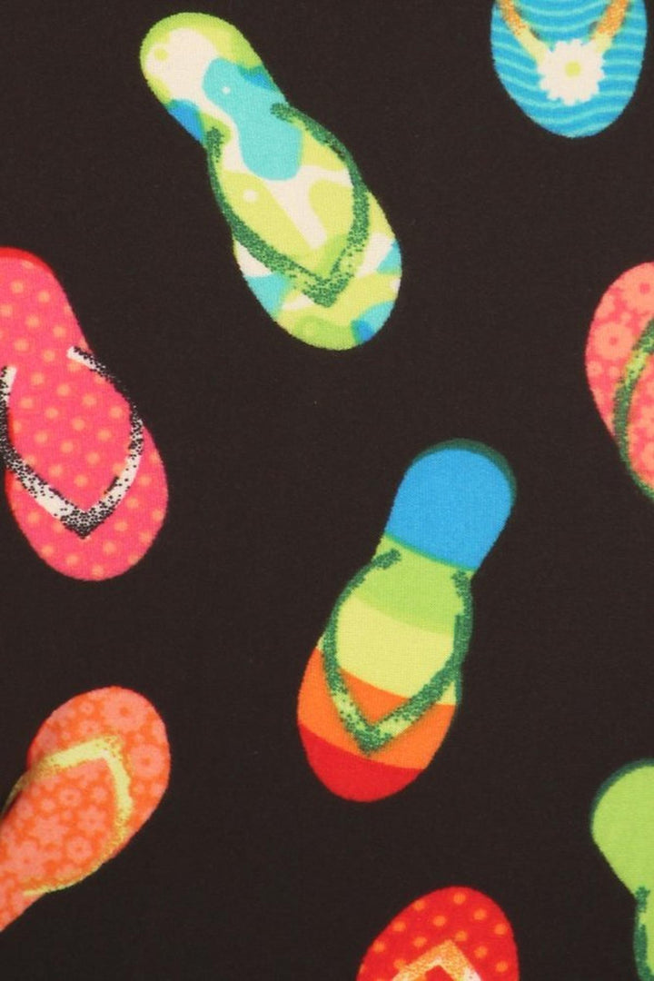 Buttery Smooth Summer Beach Sandals High Waisted Plus Size Leggings