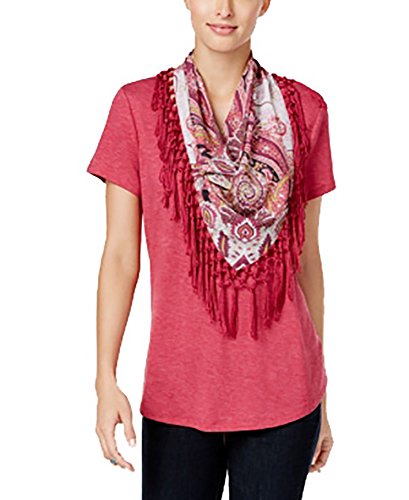 Style & Co T-Shirt With Detachable Scarf
