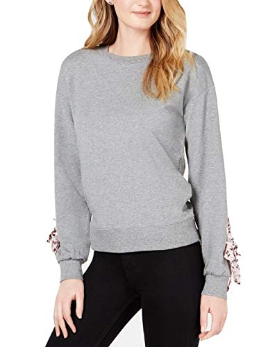 Maison Jules Contrast Tie-Sleeve Sweatershirt Grey Size X-Small