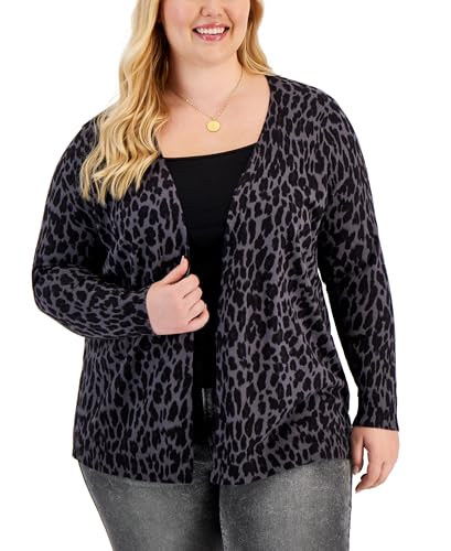 Style & Co Plus Size Animal Print Cardigan