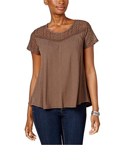Style & Co Textured Lace Yoke Top