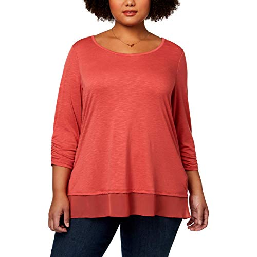Style & Co Plus Size Chiffon Hem Top