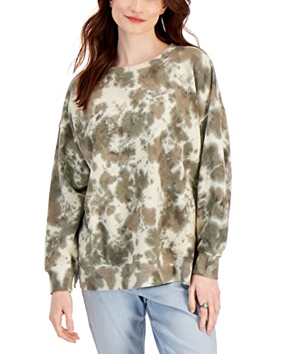 Style & Co Printed Oversized Sweatshirt