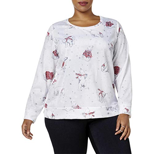 Style & Co Plus Size Polar Bear Embellished Top