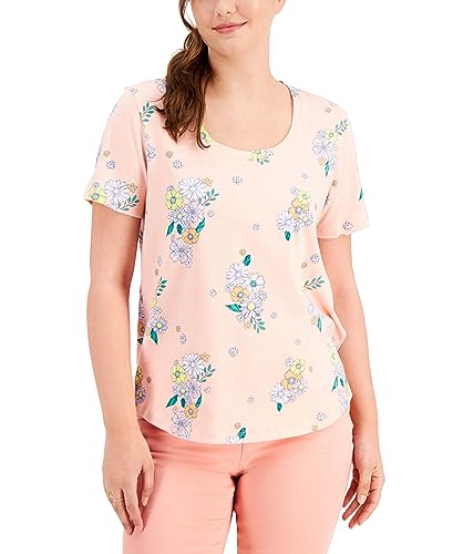 Style & Co Retro Floral Cotton T-Shirt