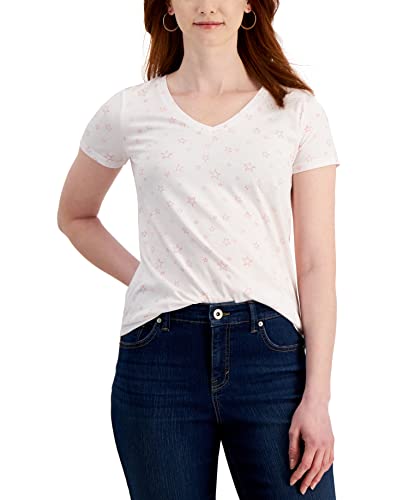 Style & Co Printed V Neck T-Shirt