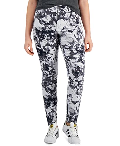 Style & Co Printed Mid Rise Curvy Skinny Jeans
