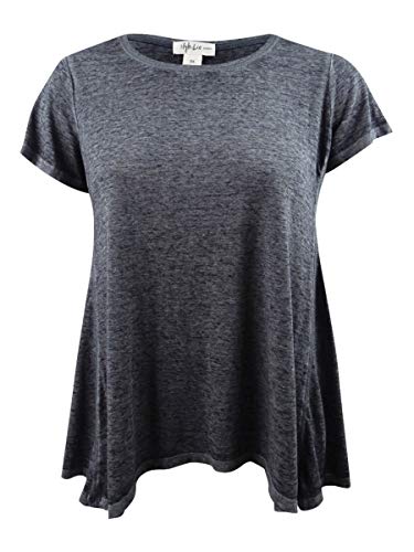 Style & Co Plus Size Burnout Handkerchief Hem T-Shirt