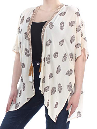 Style & Co Plus Size Printed Open Front Kimono