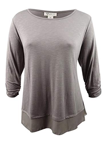 Style & Co Plus Size Chiffon Hem Top