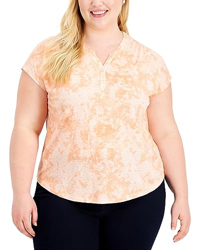 Style & Co Plus Size Split Neck Top