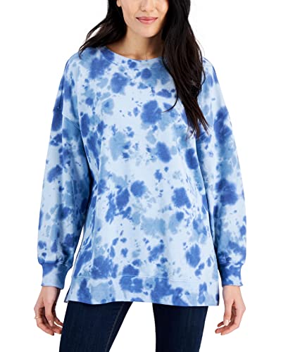 Style & Co Printed Oversized Sweatshirt