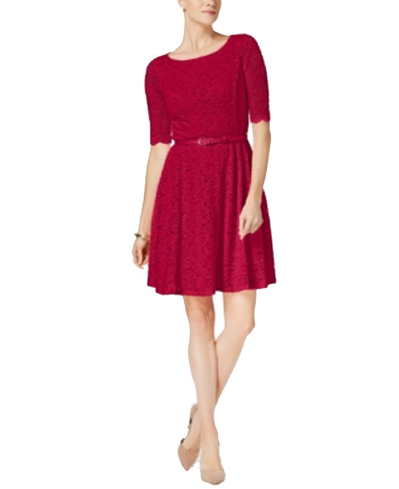 Belted Lace Dress