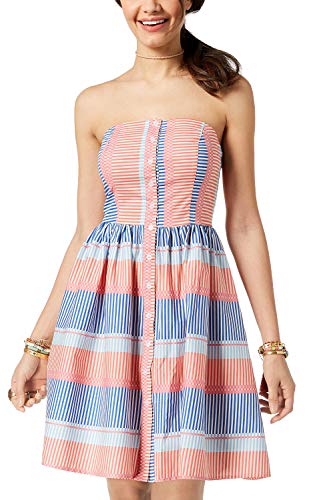Be Bop Juniors Strapless Fit Flare Shirtdress