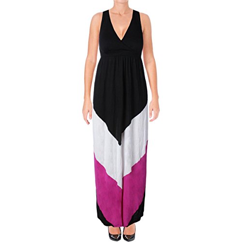 inc international concepts maxi dress INC Womens Colorblock T-Back Maxi Dress Pink XL