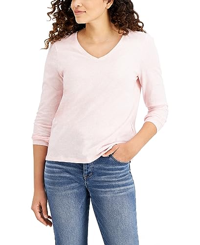 Style & Co Petite V Neck Cotton Top