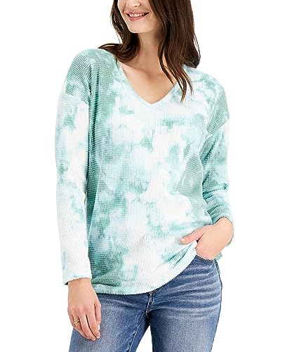 Style & Co Tie Dyed Waffle Knit Tunic