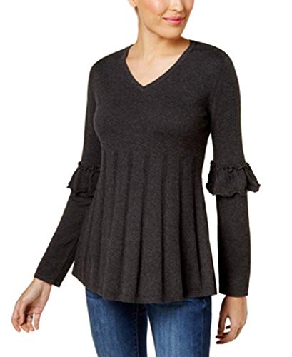 Style & Co Ruffled Pleated Sweater