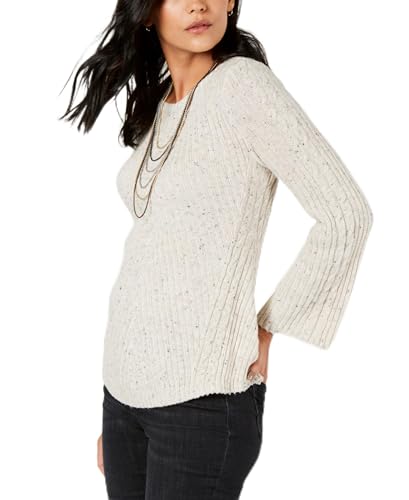 Style & Co Ribbed Cabled Fitted Sweater