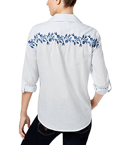 Style & Co Vineyard Coast Cotton Embroidered Shirt