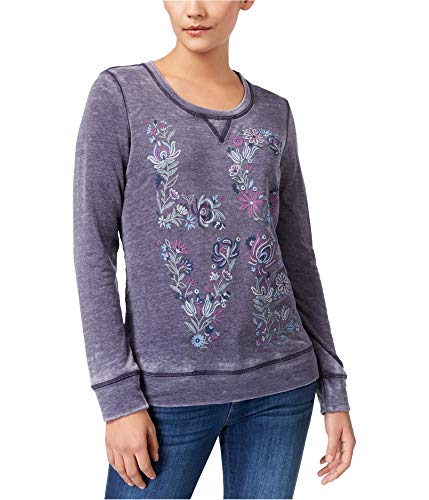 Style & Co Puff Paint Burnout Sweatshirt