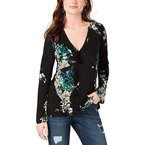Style & Co Printed Surplice Top