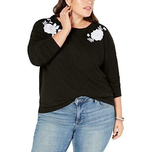 Style & Co Plus Size Embroidered Sweatshirt