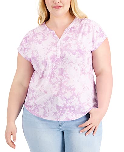 Style & Co Plus Size Split Neck Top