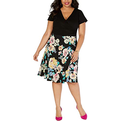 Plus Size Faux-Wrap Dress