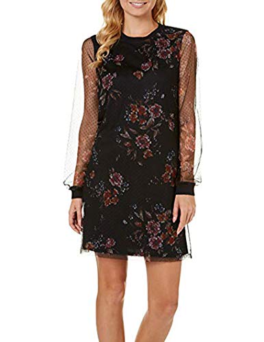 Be Bop Juniors Printed Swiss Dot Mesh Dress