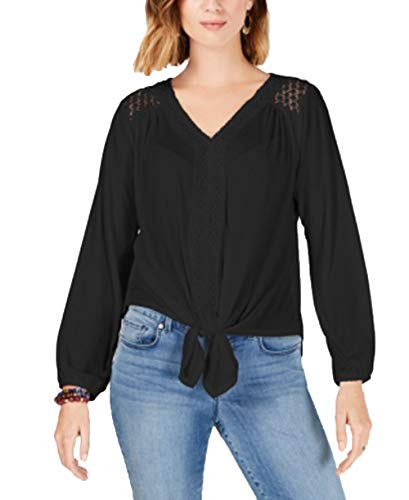 Style & Co V Neck Tie Front Top
