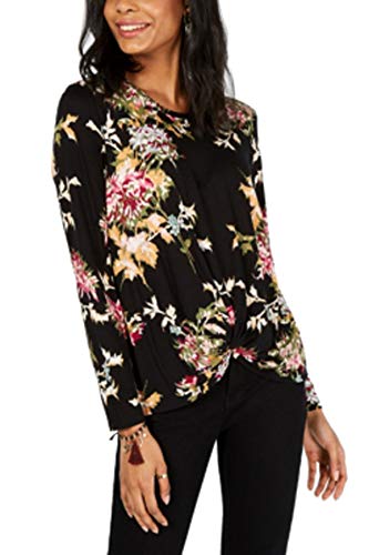 Style & Co Tie Dyed Twist Hem Top