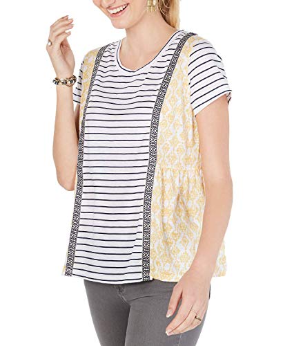 Style & Co Printed Short Sleeve Top