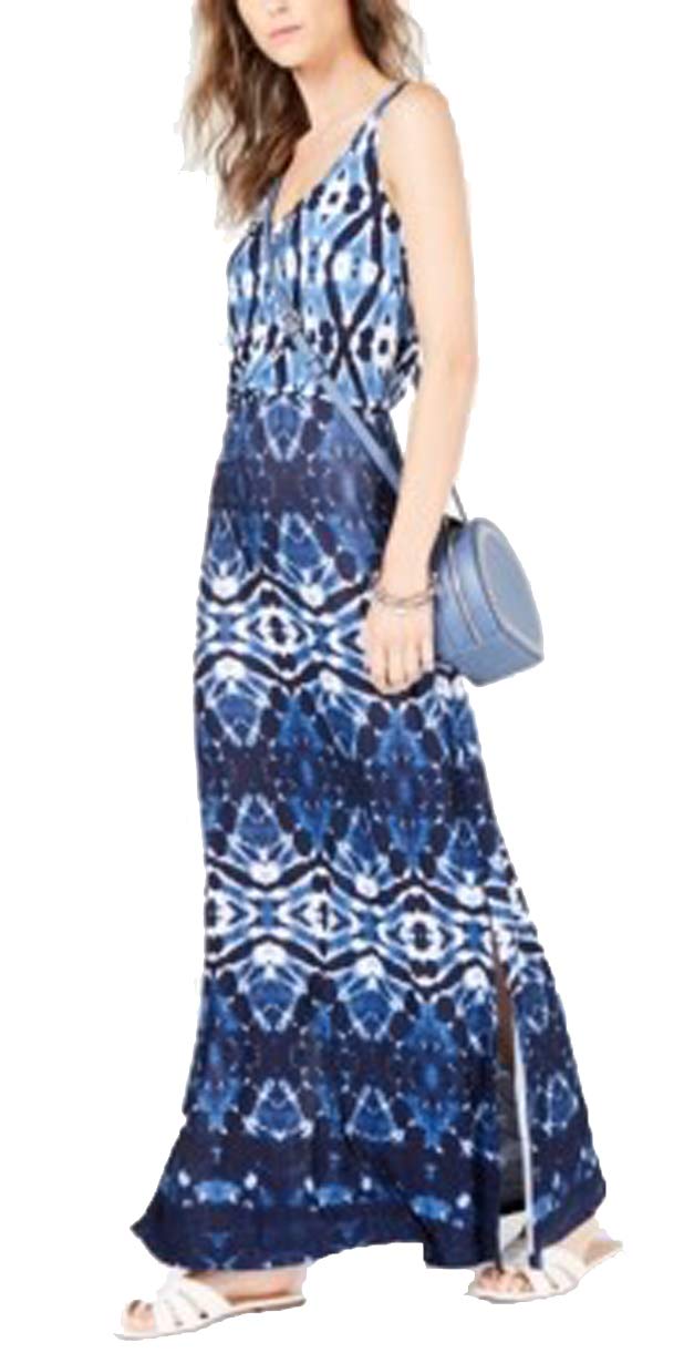 Inc Womens Sleeveless Tie-Dye Maxi Dress Blue L