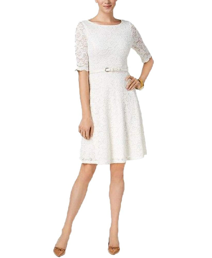 Belted Lace Dress