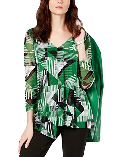 Alfani Petite Draped 3/4 Sleeve Top