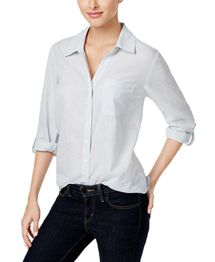 Style & Co Vineyard Coast Cotton Embroidered Shirt