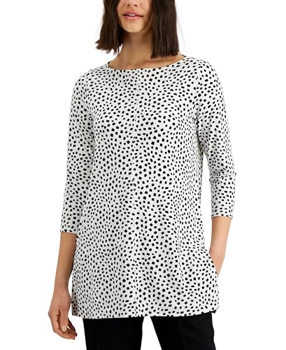 Alfani Petite Printed 3/4 Sleeve Tunic