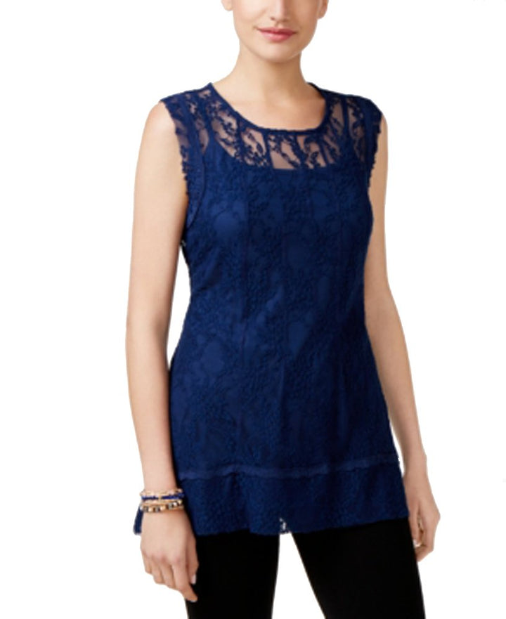Style & Co Sleeveless Lace Tunic