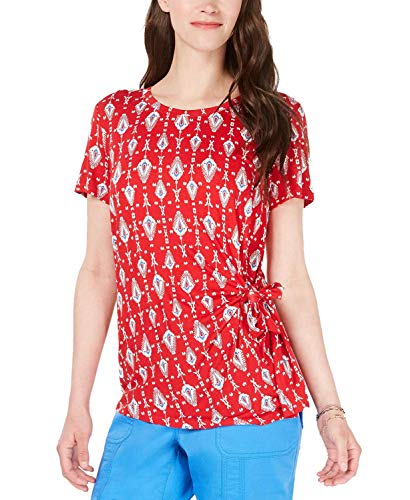 Style & Co Printed Side Tie Top