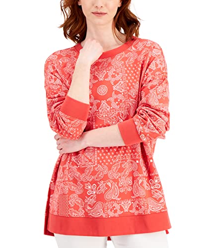 Style & Co Printed High Low Sweatshirt