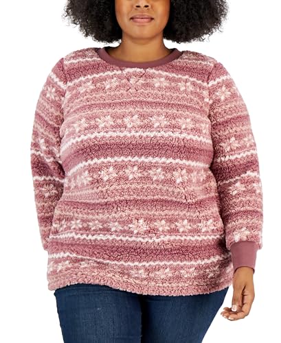 Style & Co Plus Size Fair Isle Sherpa Tunic