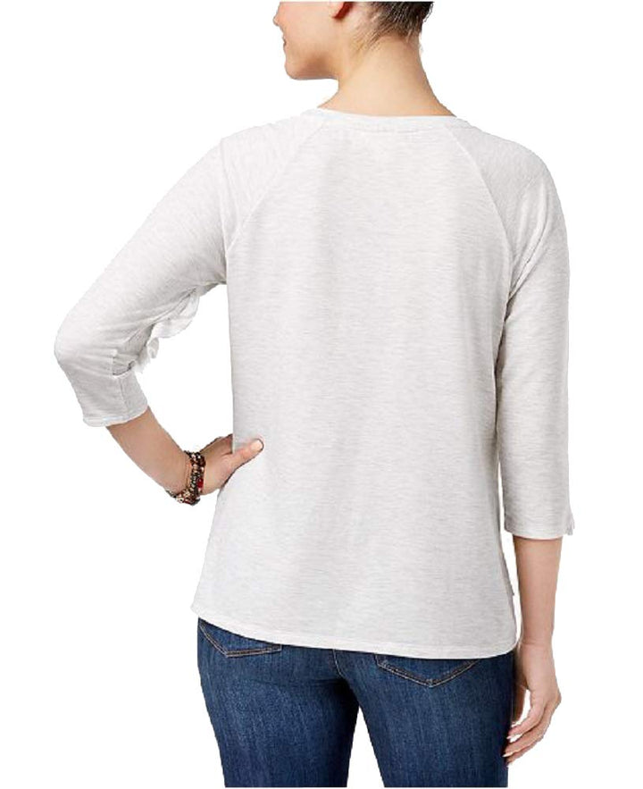 Style & Co Ruffled Raglan Top