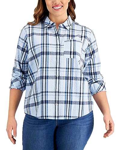 Style & Co Plus Size Plaid Boyfriend Shirt
