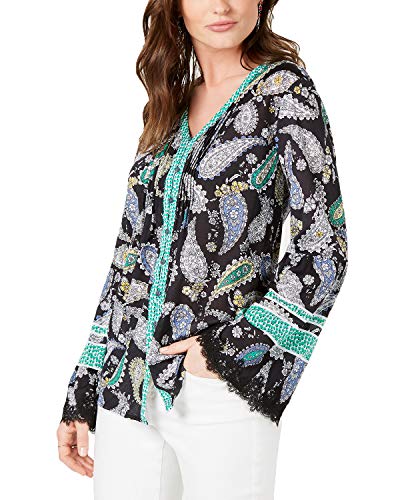 Style & Co Printed Flare Sleeve Top