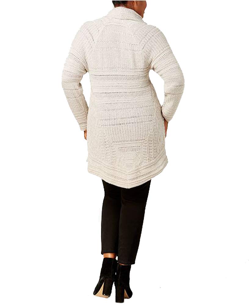 Style & Co Plus Size Pointelle Open Front Cardigan